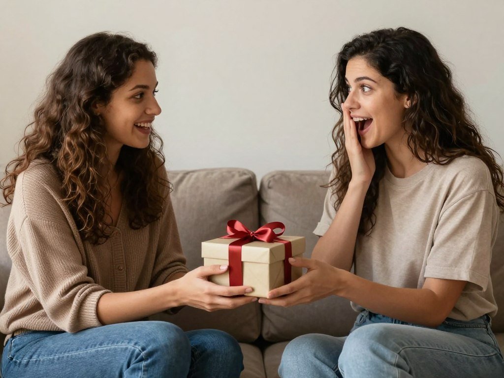 bride delivering bridesmaid proposal in person