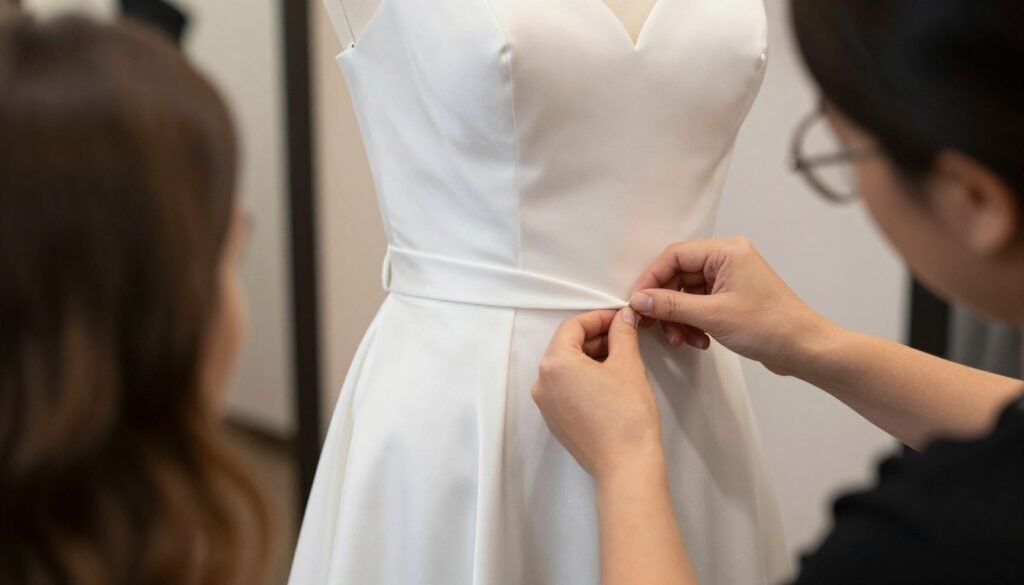 bridesmaid dress alteration fitting session