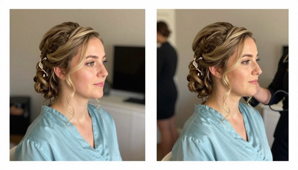 bridesmaid hair staying perfect throughout wedding bridesmaid hair staying perfect throughout wedding
