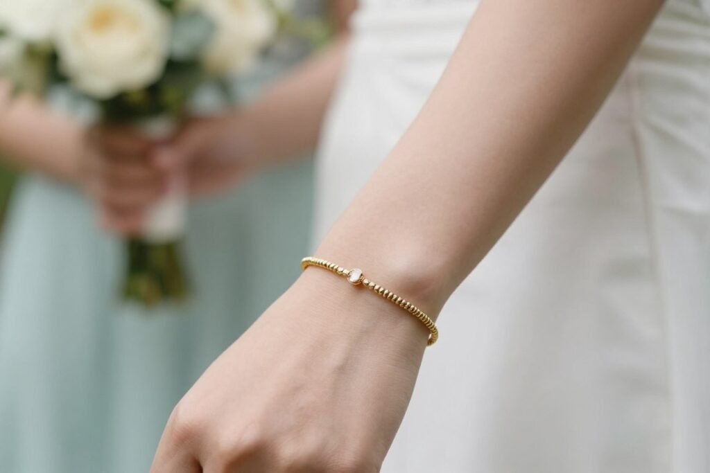 bridesmaid jewelry detail shot