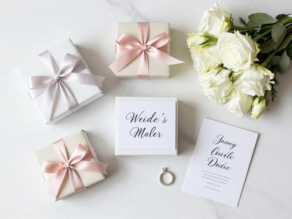 bridesmaid proposal gifts beautifully arranged with flowers and personalized items