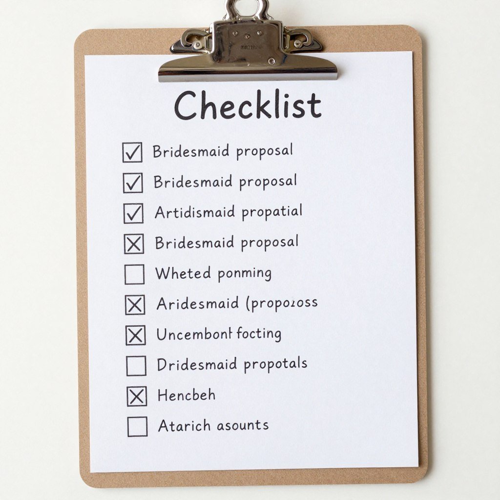 bridesmaid proposal planning checklist