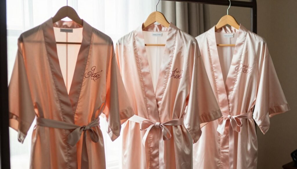 bridesmaid robes with names embroidered
