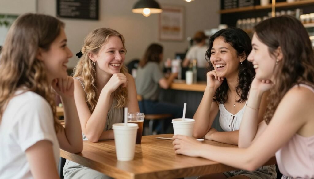 bridesmaids getting to know each other