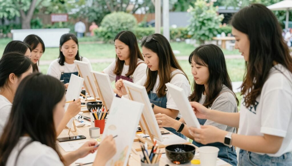 bridesmaids receiving proposals during group activity or outing bridesmaids receiving proposals during group activity or outing