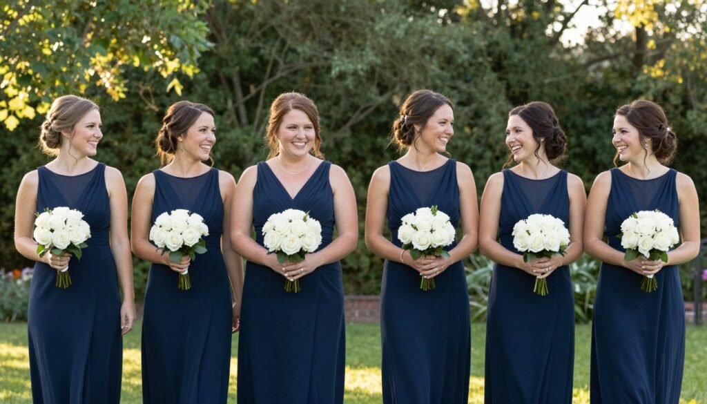 bridesmaids walking together in a line holding bouquets outdoor wedding venue bridesmaids walking together in a line holding bouquets outdoor wedding venue