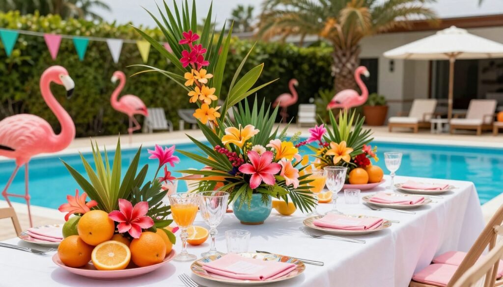 bright summer bridal shower with tropical elements bright summer bridal shower with tropical elements