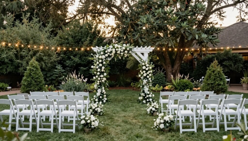 budget-friendly outdoor wedding venue backyard garden ceremony