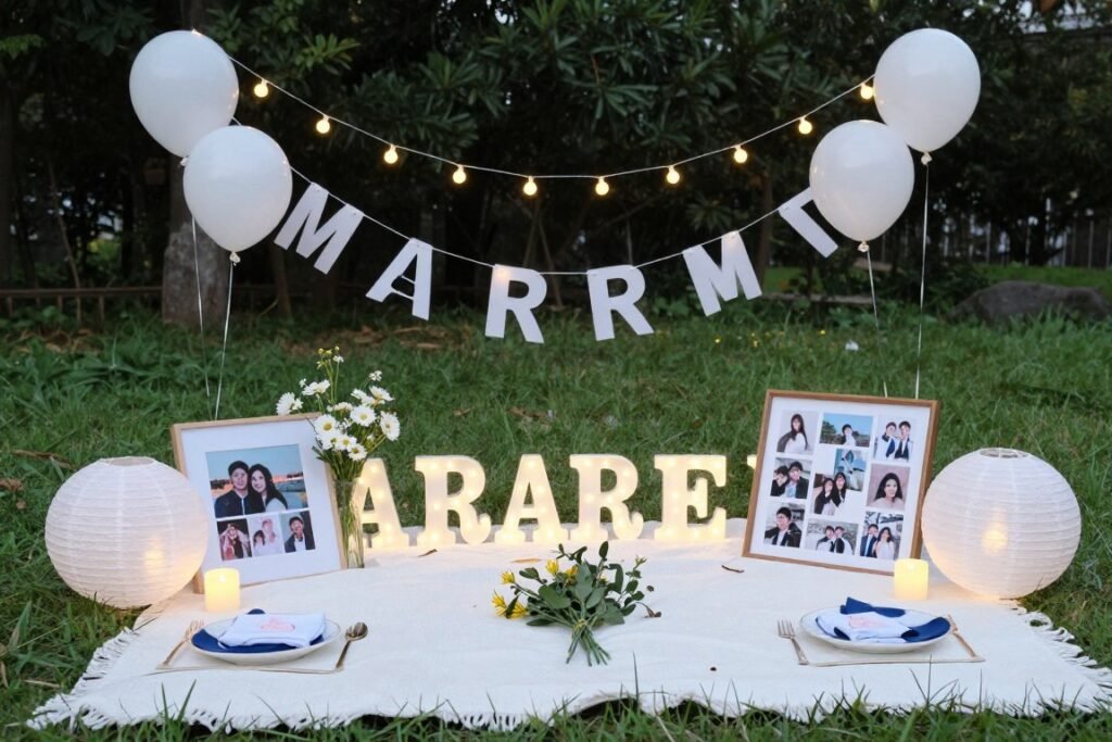 budget-friendly proposal ideas DIY setup