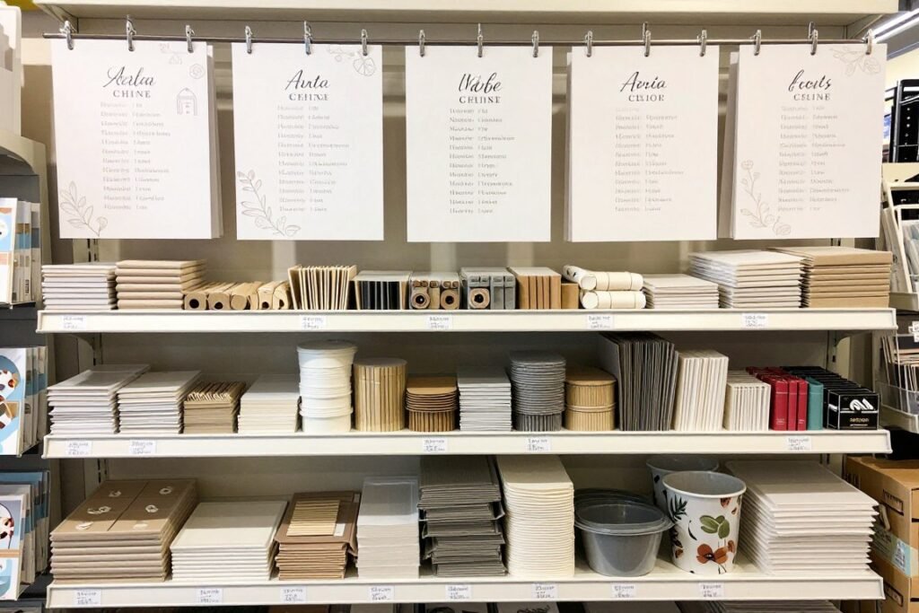 budget-friendly wedding seating chart materials