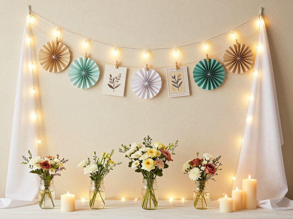 budget wedding decorations including string lights and DIY centerpieces budget wedding decorations including string lights and DIY centerpieces