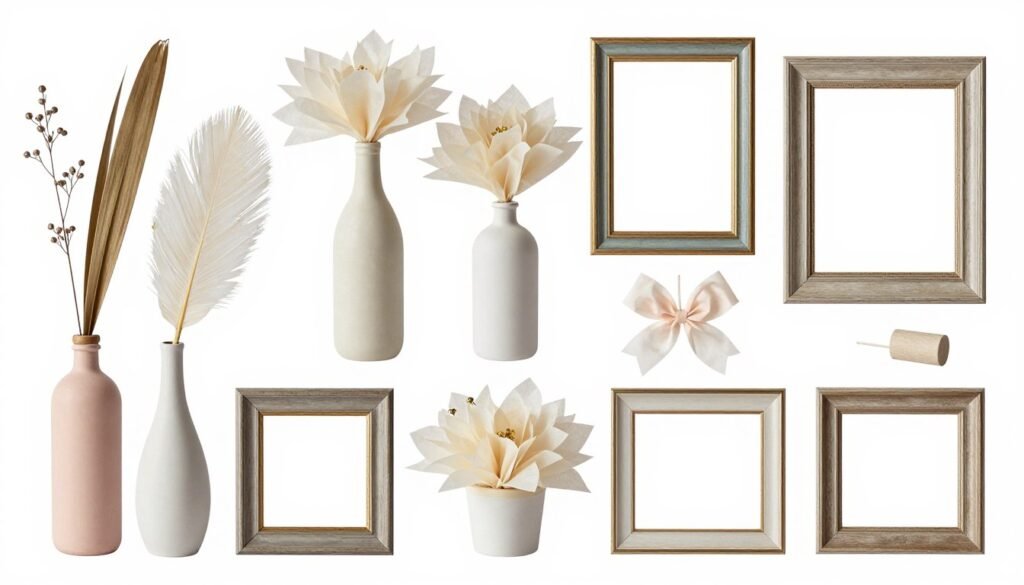 budget wedding diy ideas showing affordable decoration options