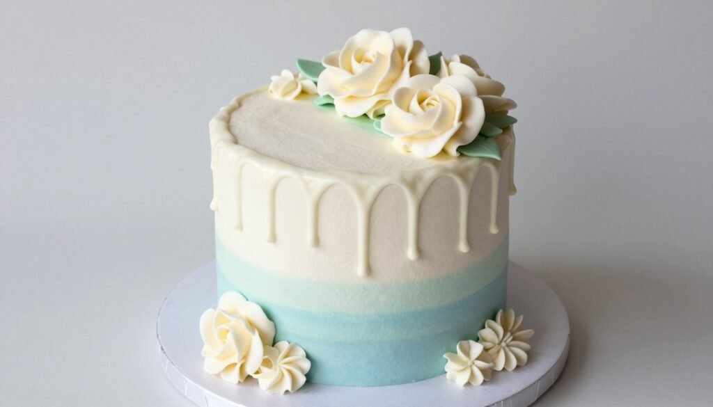 cake combining multiple 2000s decorating trends