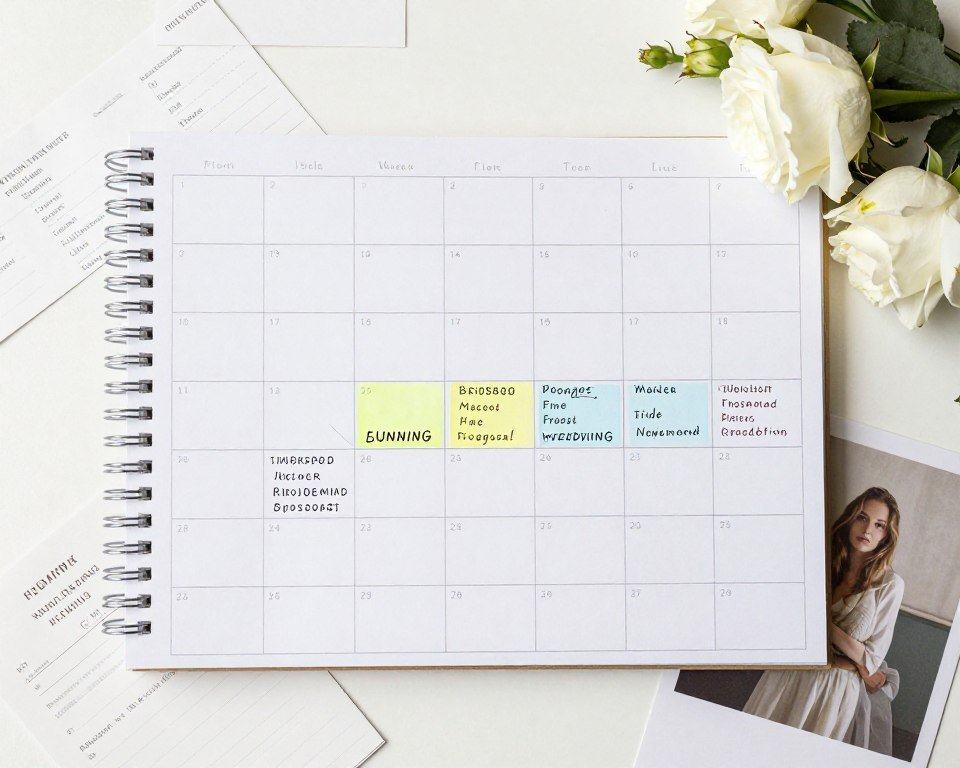 calendar marking bridesmaid proposal timeline