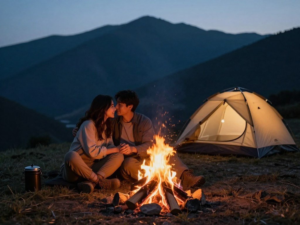 camping anniversary photoshoot ideas