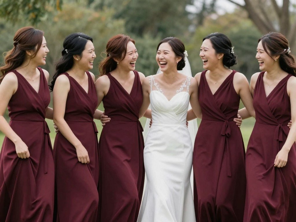 candid bride and bridesmaid pictures showing genuine laughter