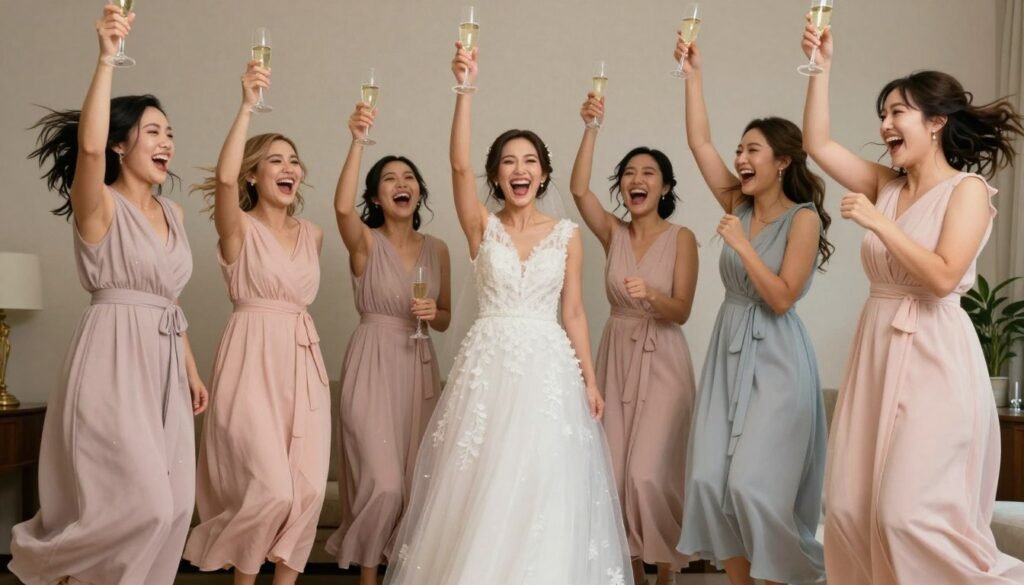 celebrating bridesmaid acceptance