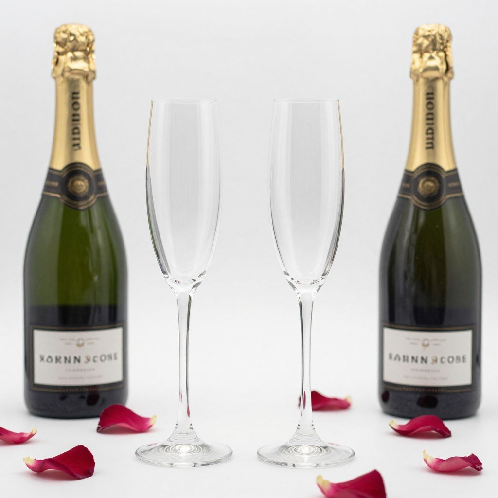 champagne flutes gift set for engagement