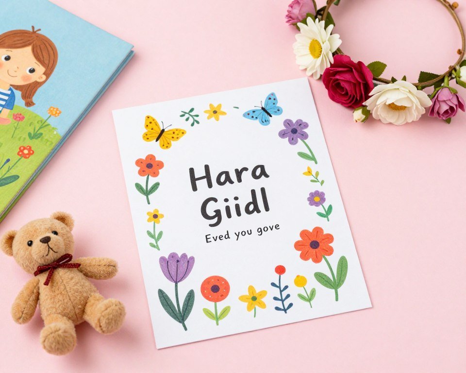 child-friendly flower girl proposal card with playful design