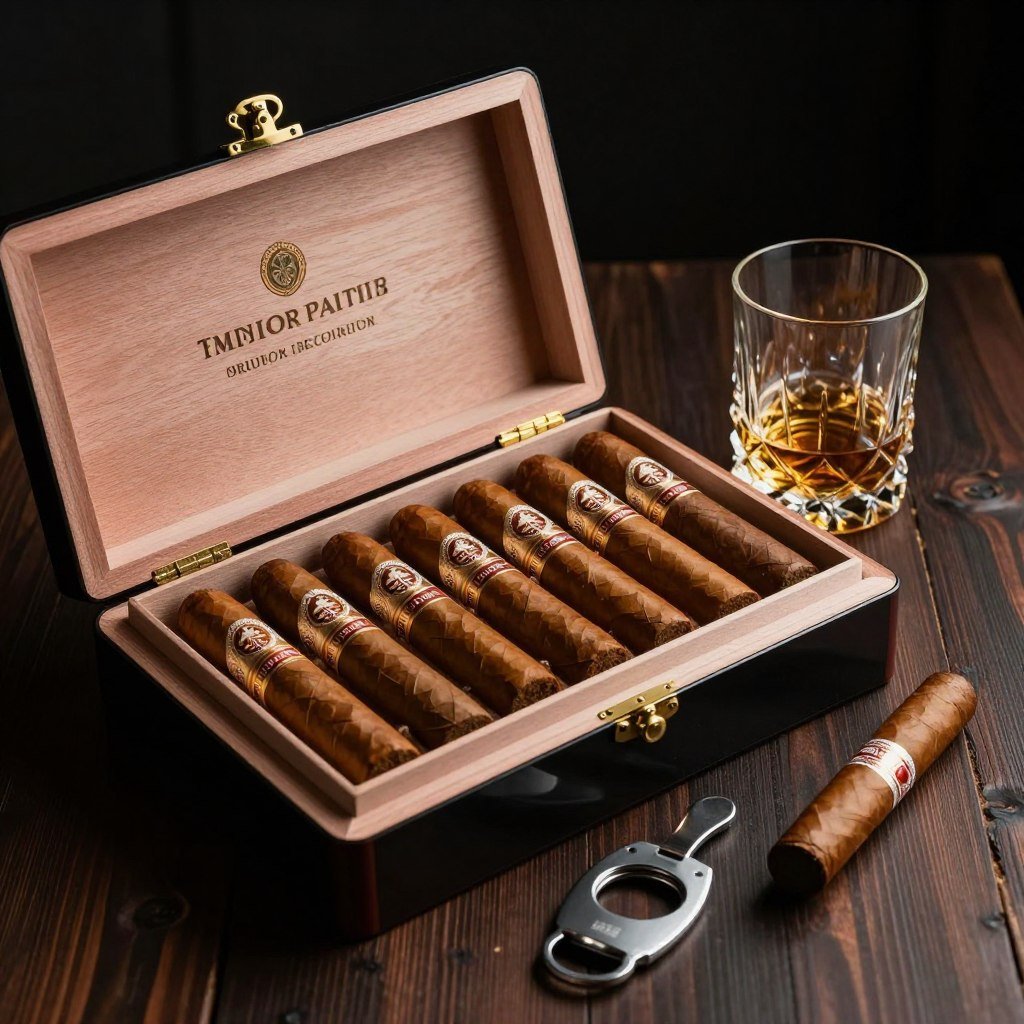 cigar and whiskey groomsmen gift collection