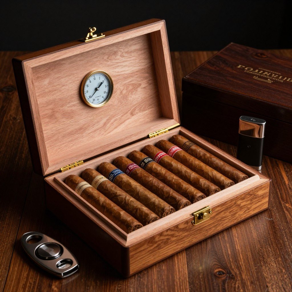 cigar humidor groomsman proposal set