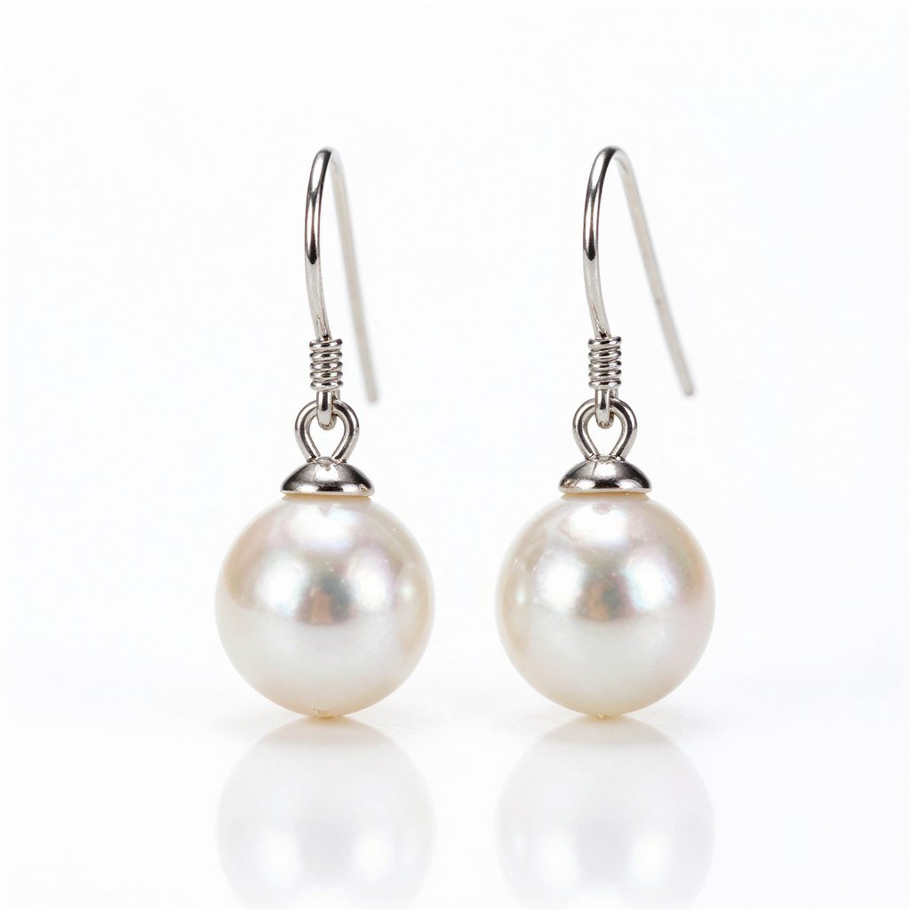 classic freshwater pearl drop earrings for brides