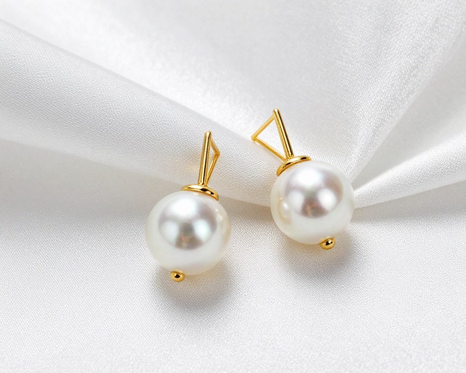 classic pearl stud earrings for wedding day