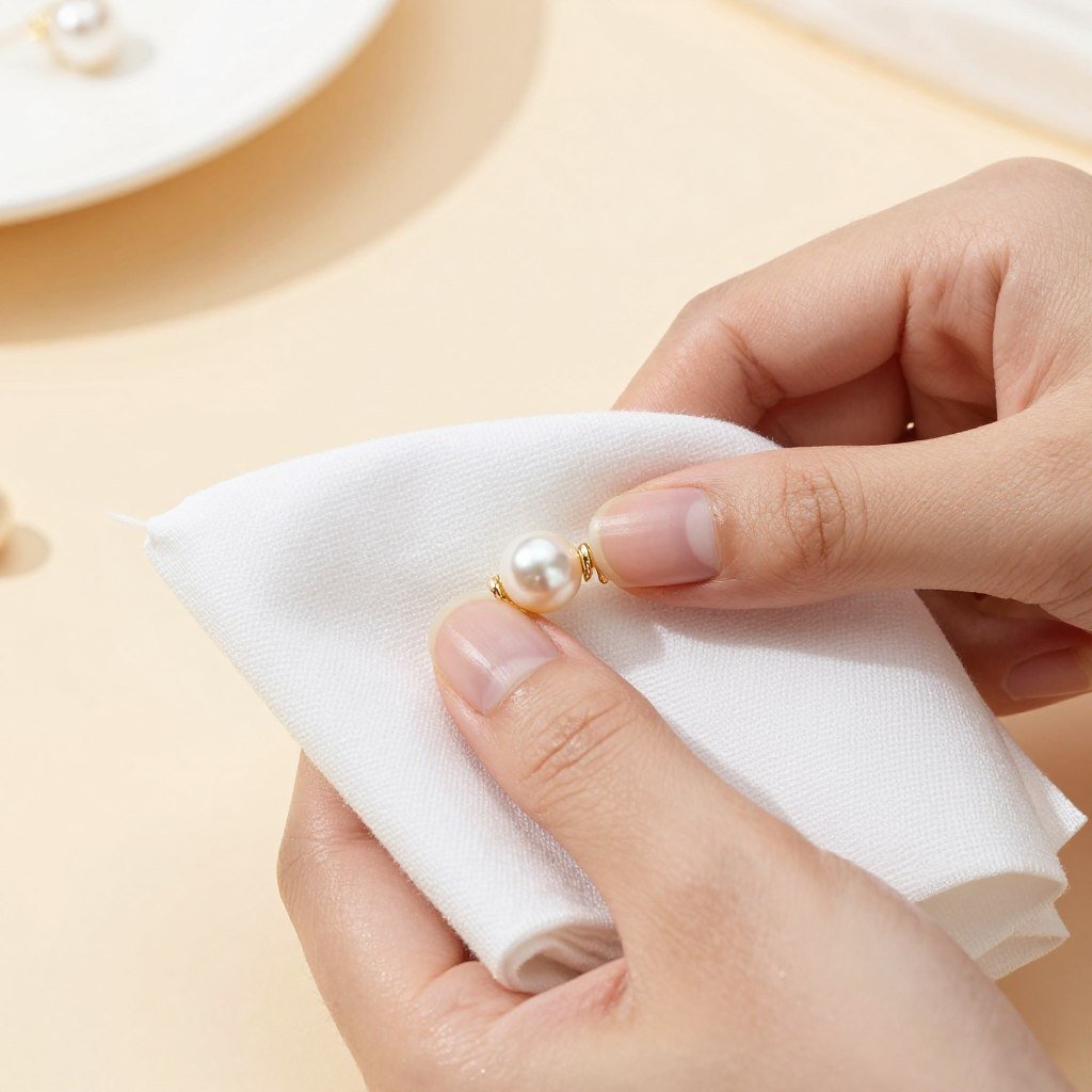 cleaning pearl wedding jewelry