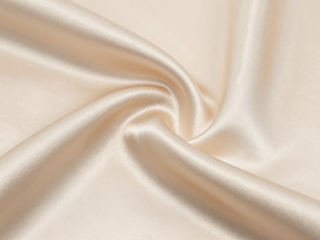 close up of luxurious satin fabric draping showing sheen and texture