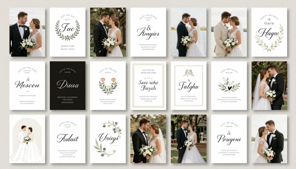 collection of beautiful save the date designs