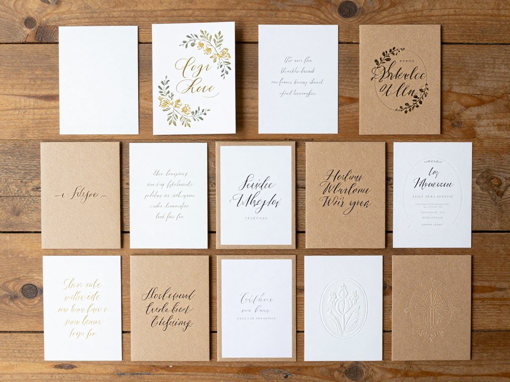 collection of different bridesmaid proposal card styles including modern, rustic, and elegant designs