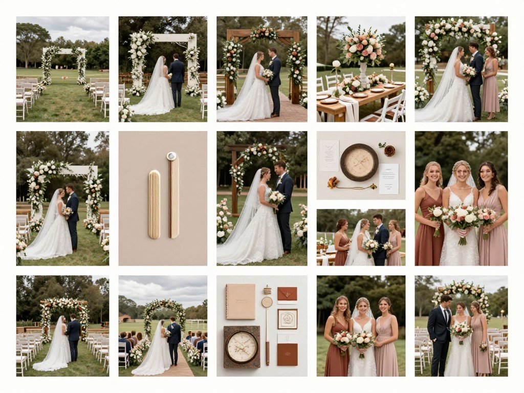 collection of wedding color inspiration images from real weddings