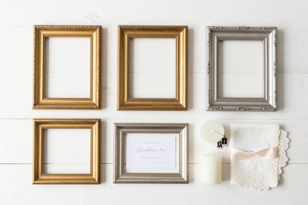 collection of wedding memorial products including frames candles and decorations collection of wedding memorial products including frames candles and decorations
