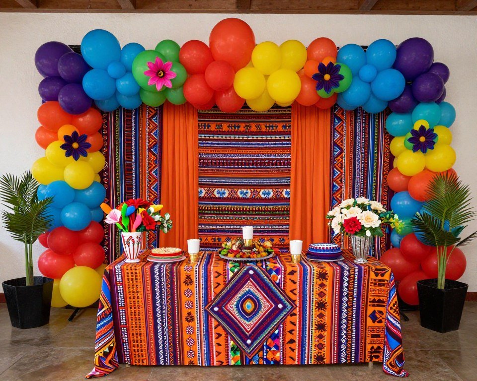 colorful cultural party decorations