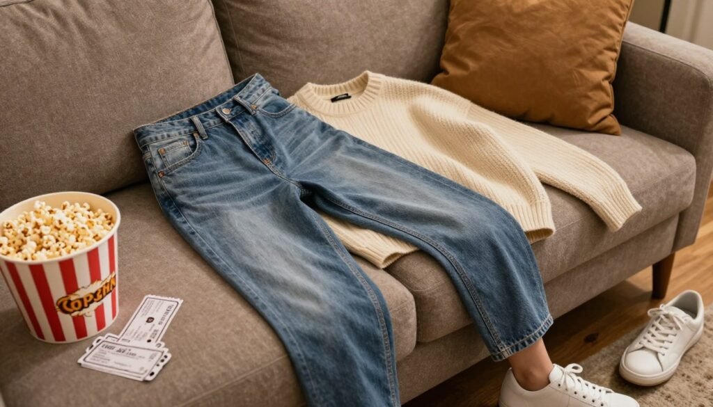 comfortable movie date outfit with cozy pieces comfortable movie date outfit with cozy pieces