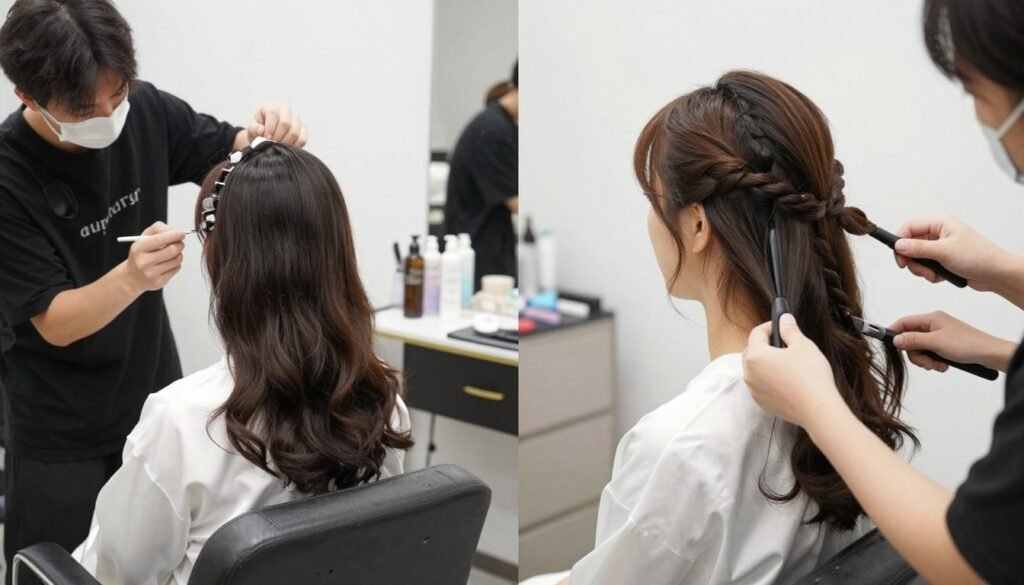 comparison of professional salon styling versus home DIY styling