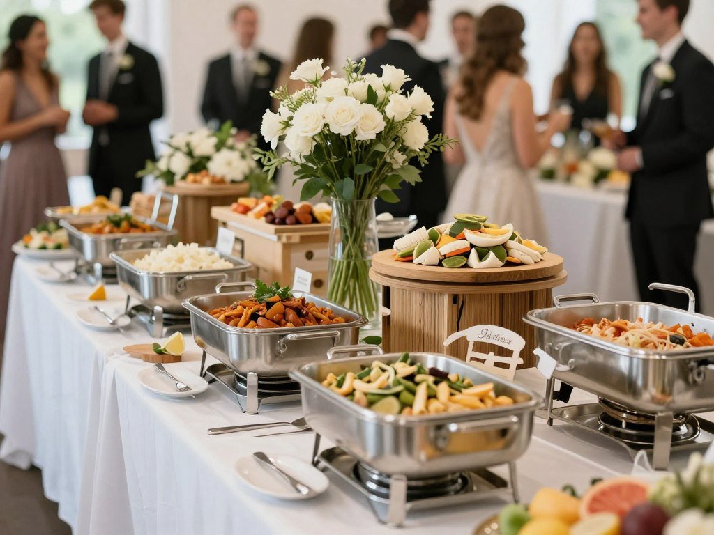 complete wedding buffet setup inspiration