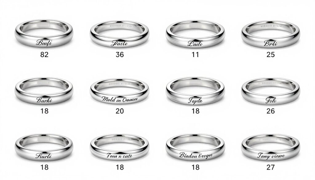 coordinate and date wedding ring tattoos showing meaningful numbers and locations