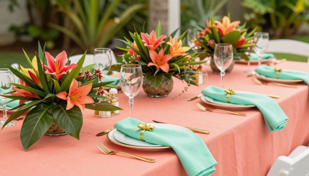 coral and mint tropical bridal shower coral and mint tropical bridal shower