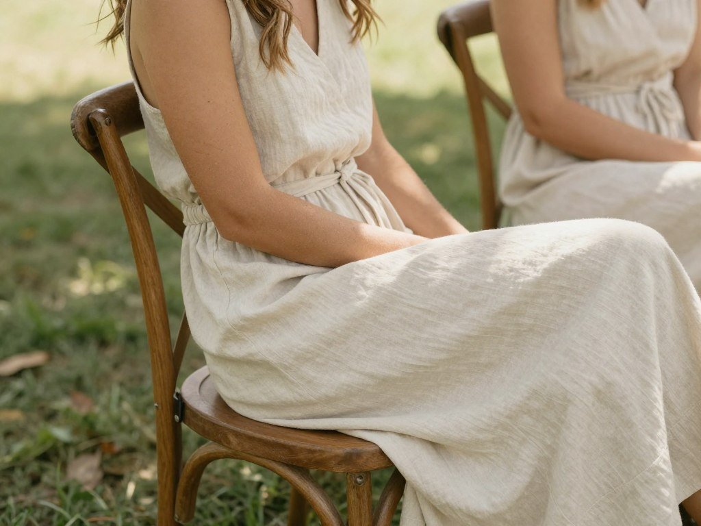 cotton blend bridesmaid dress for casual summer wedding