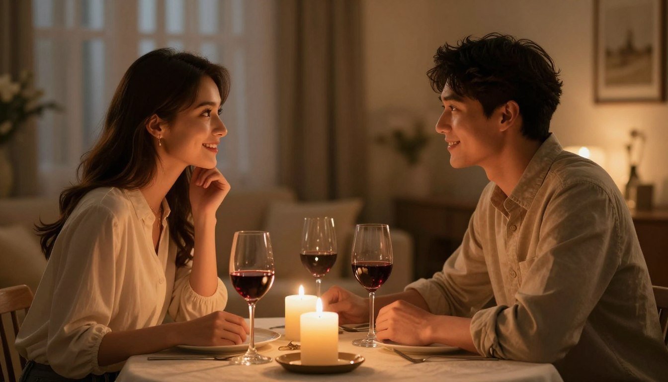 couple activity ideas featuring romantic date night setup