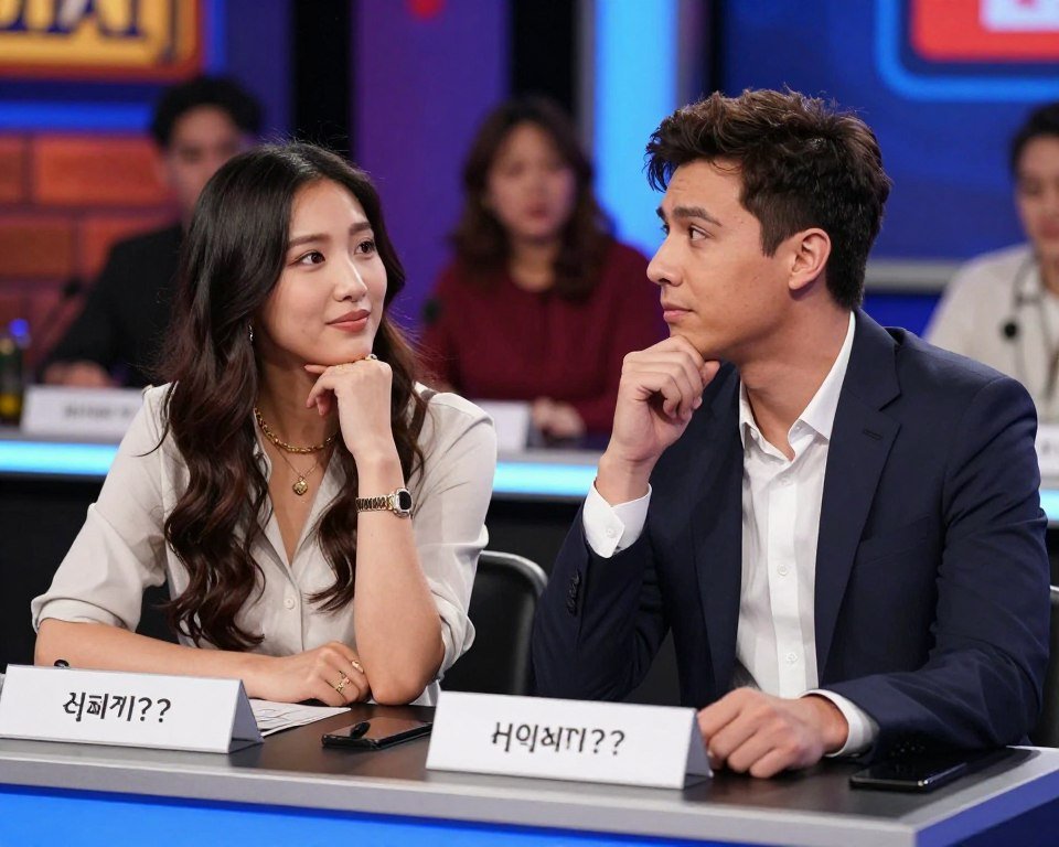 couple competing at trivia or quiz game night