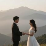 Elopement Photoshoot Ideas That Capture Your Unique Love Story couple exchanging vows during intimate elopement photoshoot ideas ceremony in mountain landscape