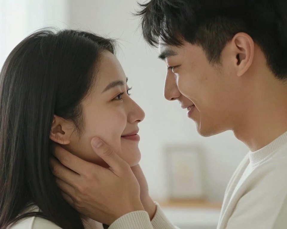 couple having intimate private proposal moment