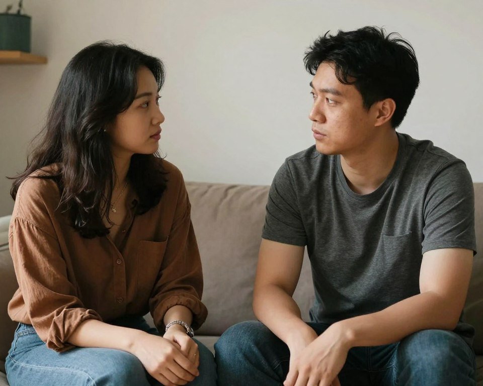 couple having meaningful conversation about future