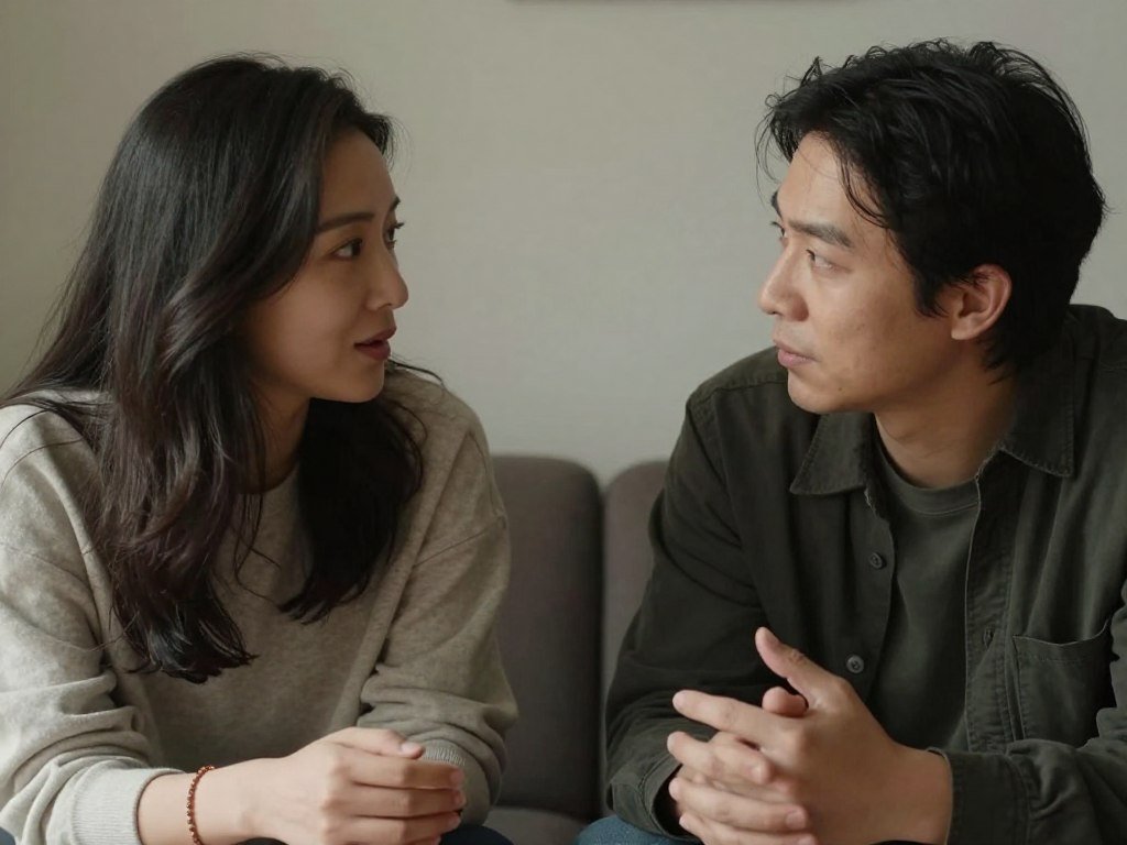 couple having meaningful conversation