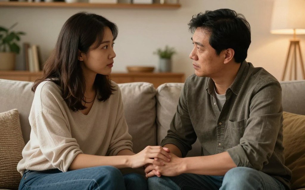 couple having serious conversation about future