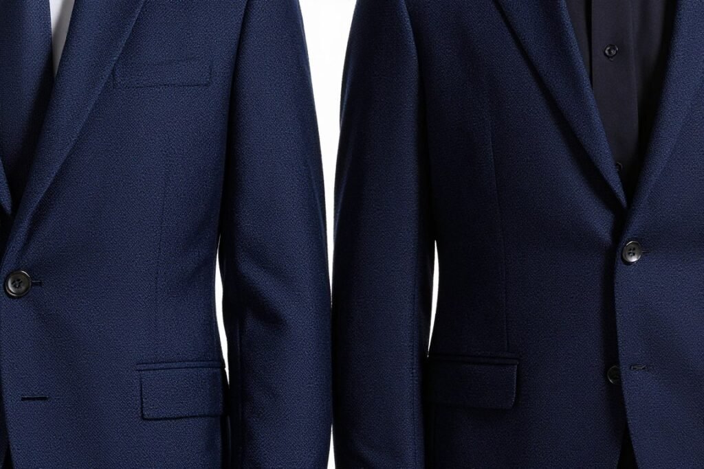 couple in matte textured fabrics that photograph well