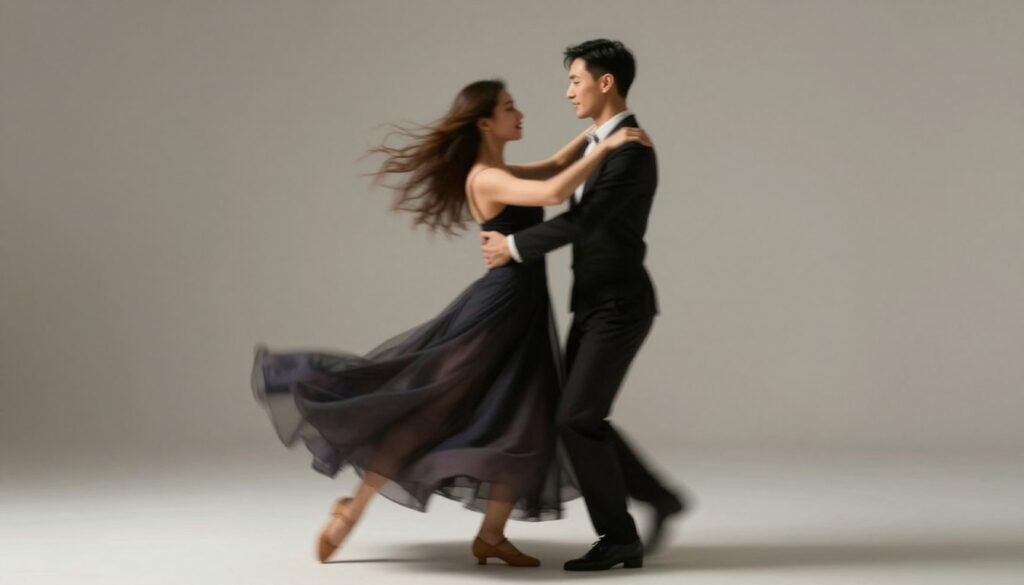 couple in motion creating artistic blur effect couple in motion creating artistic blur effect