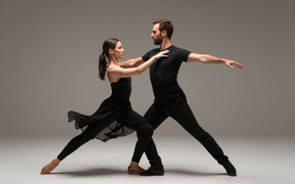 couple in natural motion between poses couple in natural motion between poses